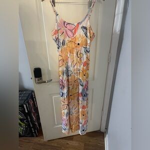 Rip Curl Vibrant Floral Maxi Dress - Pink, Yellow, Blue
